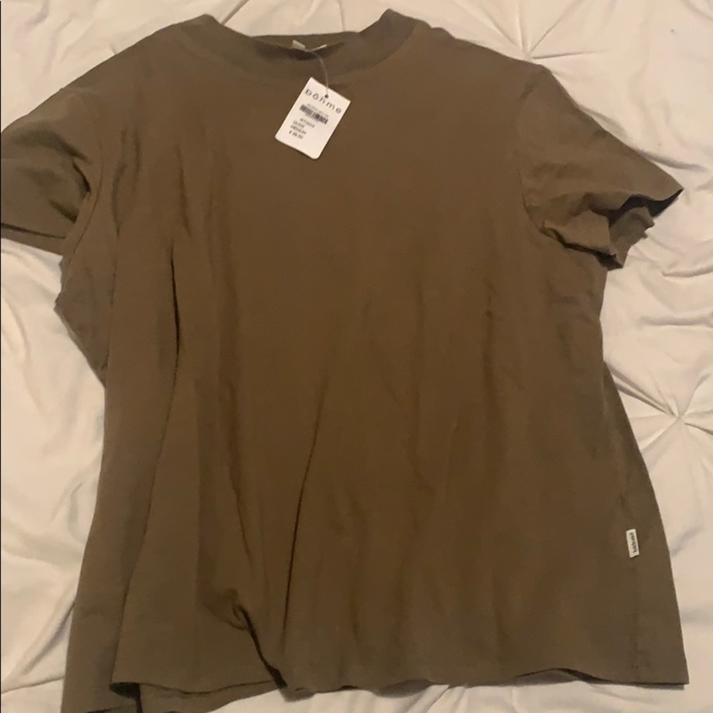 Böhme olive mid mock neck basic Tee